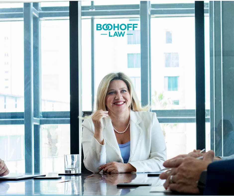 Tampa Attorney Tatiana Boohoff speaking to client