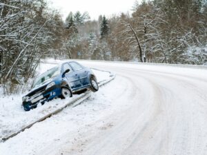 Ice Patches caused Car Accident