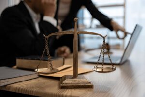 Lawyer and team Talk and consult on solving problems and work related to legal work of lawyers