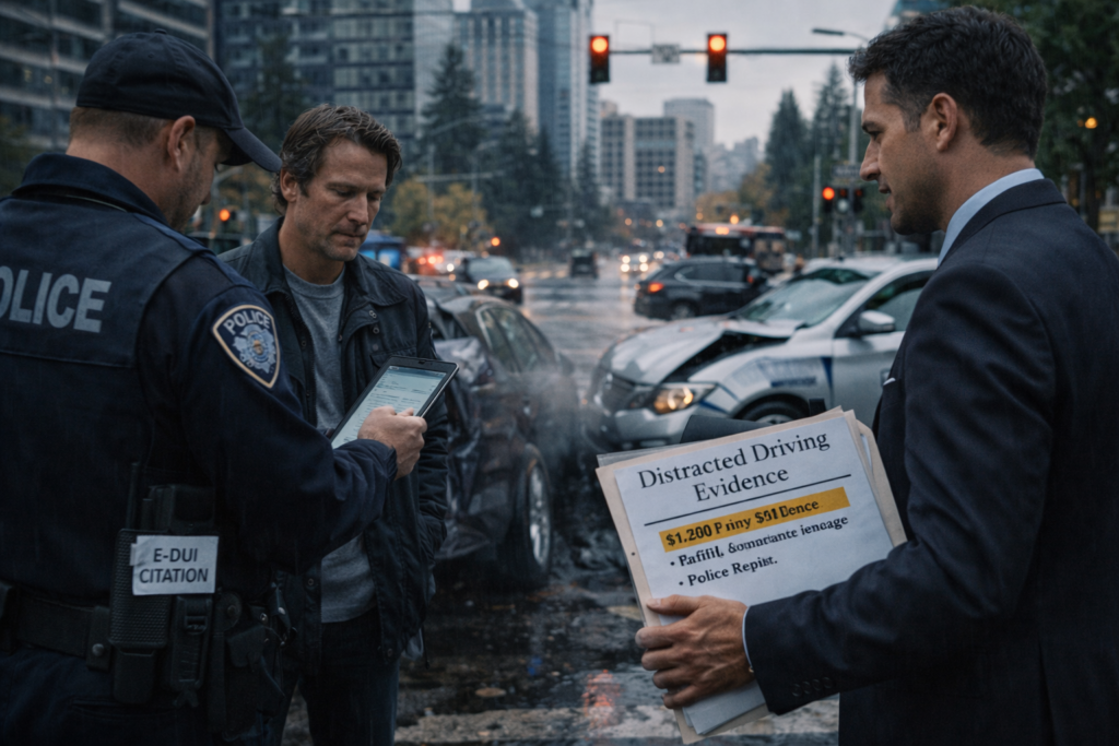 Washington's New Distracted Driving Law (2024): How E-DUI Violations Affect Your Car Accident Claim