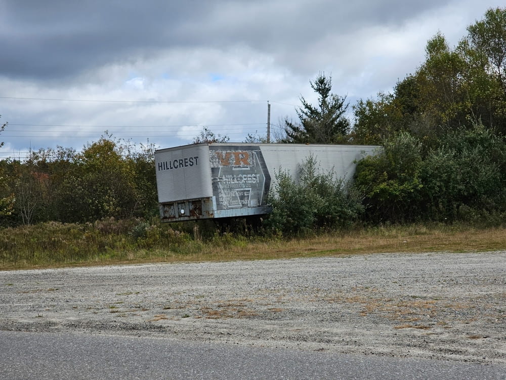 A semi-trailer sitting disconnected from any tractor unit
